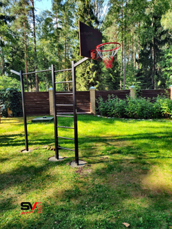 Монтаж уличной шведской стенки Sv Sport (3 вертикальных столба)