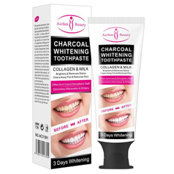 Отбеливающая зубная паста с экстрактом древесного угля Aichun Beauty Charcoal Whitening Toothpaste Gollagen&Milk, 100мл