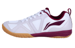 Li Ning Cushioning Slip Resistant Abrasion Resistant Low top Table Tennis Shoes Unisex Gray Deep Red