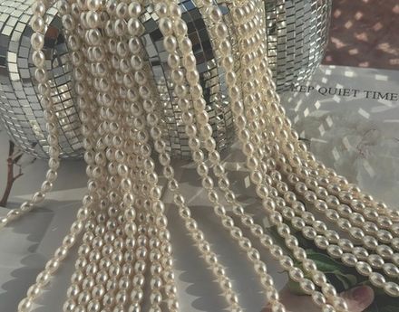 Жемчуг рис 6х8мм, "Майорка.Имитация" (нить)