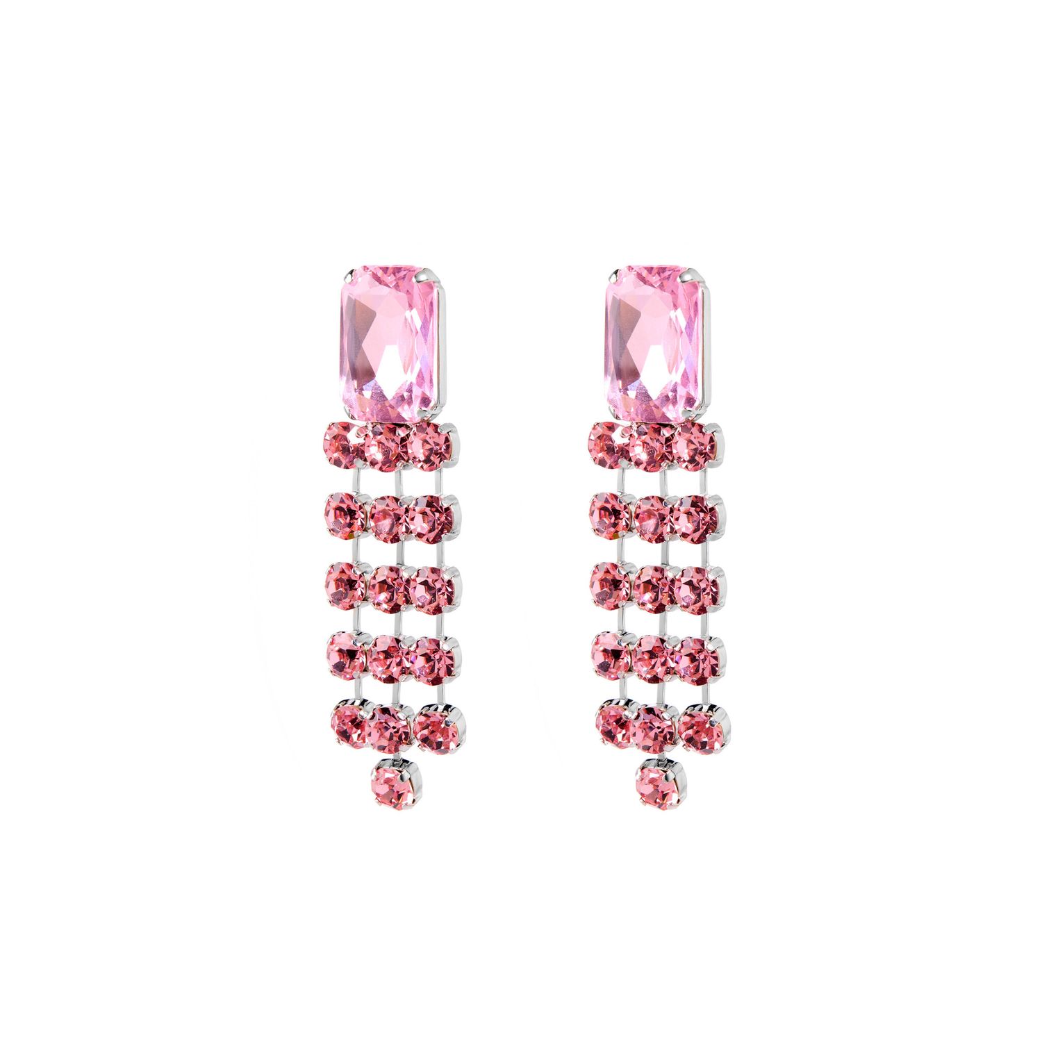 Серьги Pink Crystal Earrings