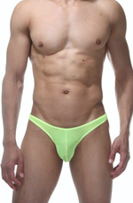 Мужские трусы-тонги цвета лайма (Размер: S-M) (Цвет: лаймовый)