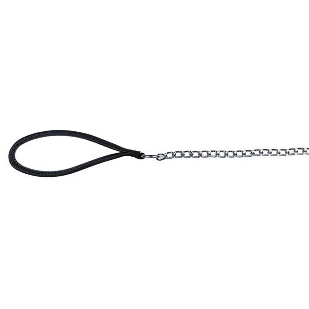 Trixie Поводок-цепь с нейлоновой ручкой 110 см 4 мм черный