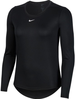 Женская теннисная футболка (dł. Рукава) Nike Dri-FIT One Women's Standard Fit Top - черный