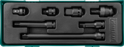 S03A401SP Набор аксессуаров для головок торцевых ударных 1/2"DR в ложементе, 7 предметов