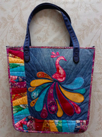 Джинсовая сумка Жар-птица