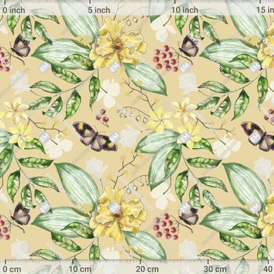 Нежные цветы, ягоды, бабочки by Polina Bottalova 517 DPI