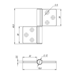Петля универсальная флажковая FL.IN3800.UR BL черный