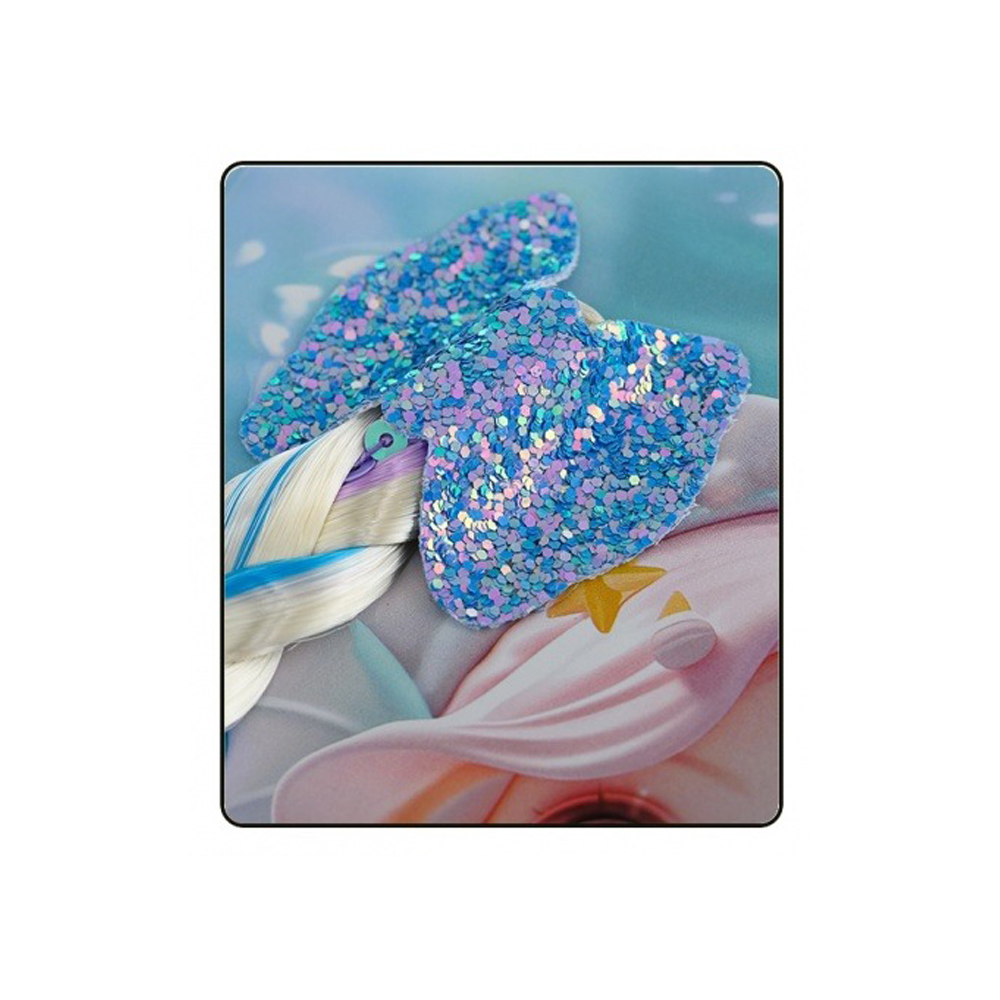 Блокнот детский Basir, формат А5, серия "Русалка", твёрдый переплёт с поролоном и косой из искусственного волоса, 21*14.5 см, 80 листов, 4 цвета ассорти