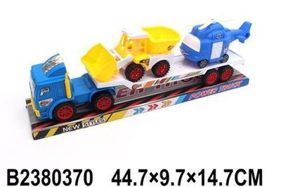 Автовоз ин. 44см +спецтехника +вертолет, ПК 056-31