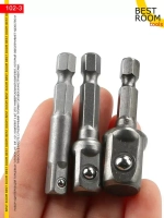 Набор адаптеров для торцевых головок 1/4", 3/8", 1/2", комплект 3 шт / Адаптер для инструментов