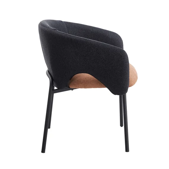 Стул обеденный Afrida рогожка тёмно-синий терракот