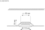 Donolux LED Ritm cветильник встраиваемый,  7W,  3000K,  532Lm,  D110хH55мм,  IP44,  120°,  Ra&gt;80,  монтаж. D