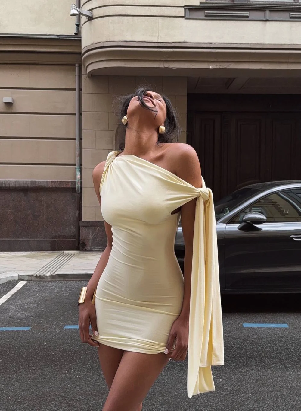 Платье мини Афина, Желтый