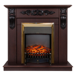 Каминокомплект Real Flame Dominica DN с очагом Fobos Lux Brass
