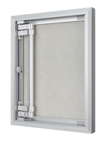 Люк ревизионный D Ceramo Optimum 400х500 скрыт.монтаж петля алюминий EVECS