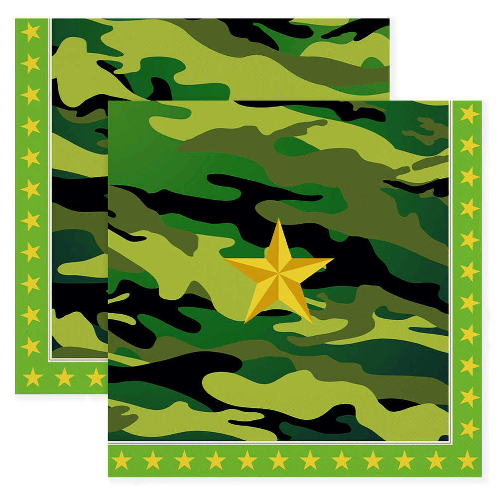 Салфетки «Звездный камуфляж», 33 см, 20 шт