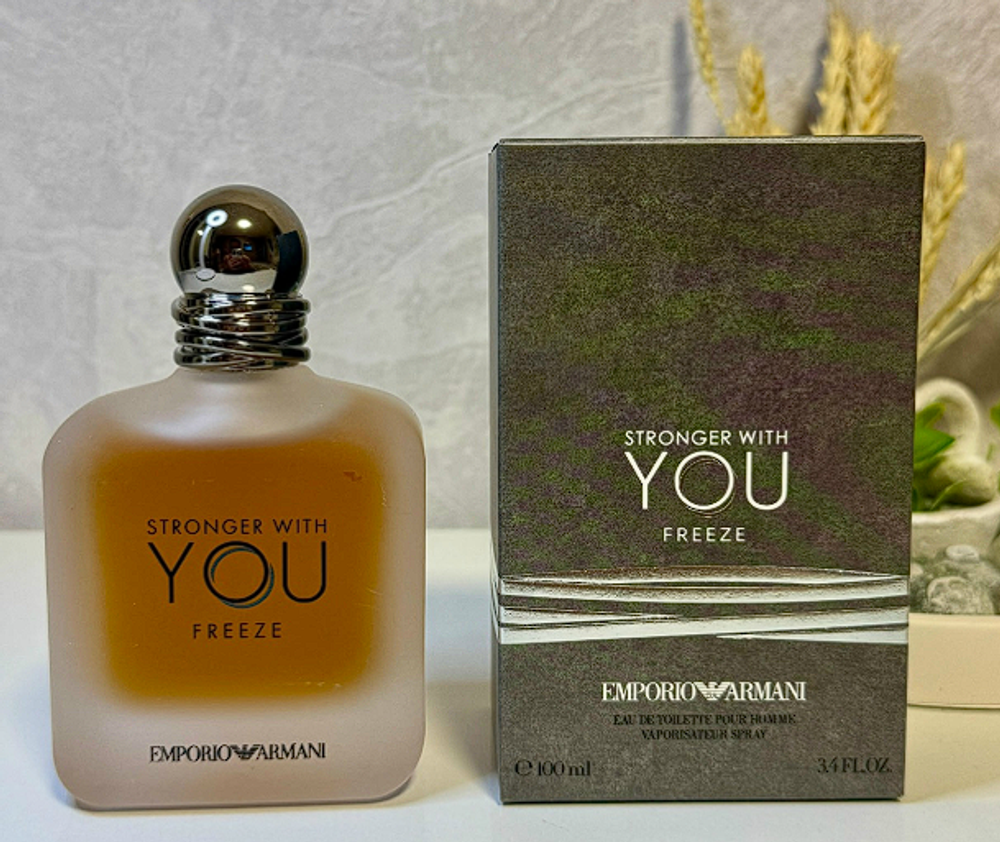Giorgio Armani Emporio Armani Stronger With You Freeze 100 ml (Коробка парфюма без слюды, парфюм новый, распаковка для фото)