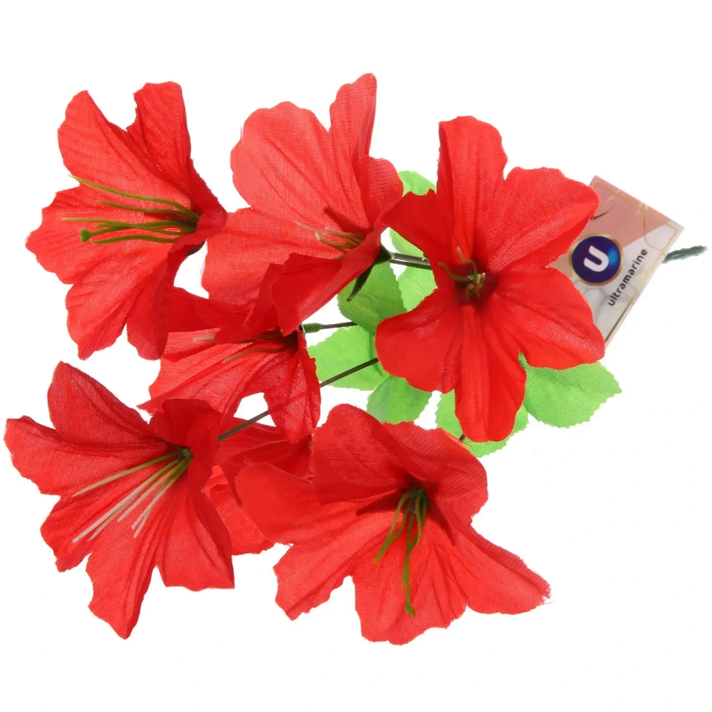 Цветы искусственные 30см «Цветочная фантазия» 7 цветков красные