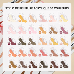 Arrtx акриловые маркеры, 30 шт, Peau 30C