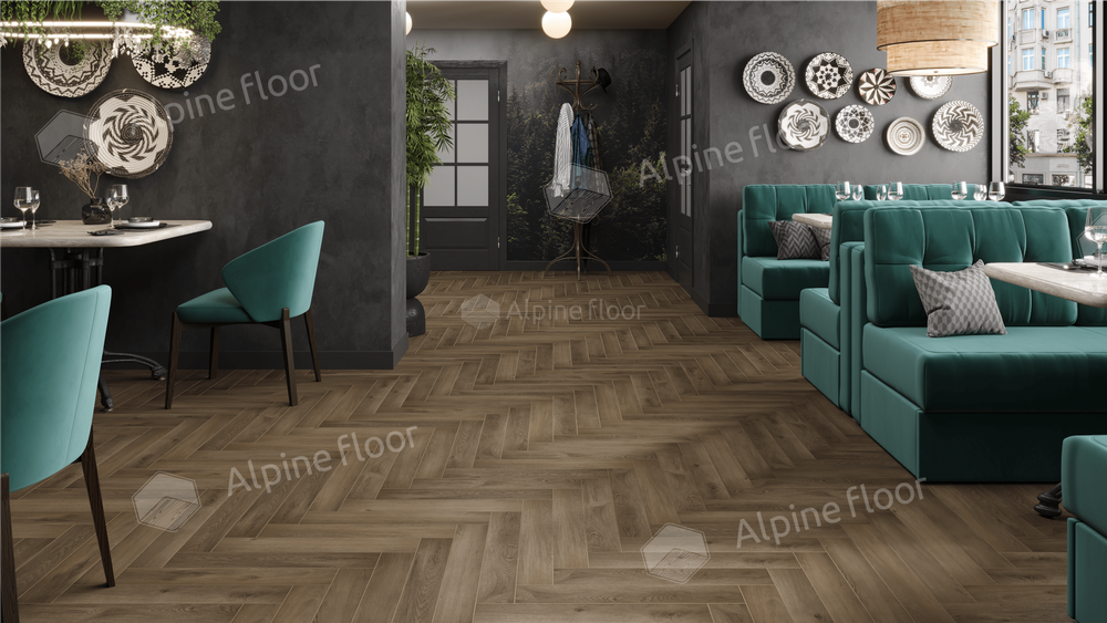 Ламинат Alpine Floor Herringbone 8 Дуб Анжу LF102-11