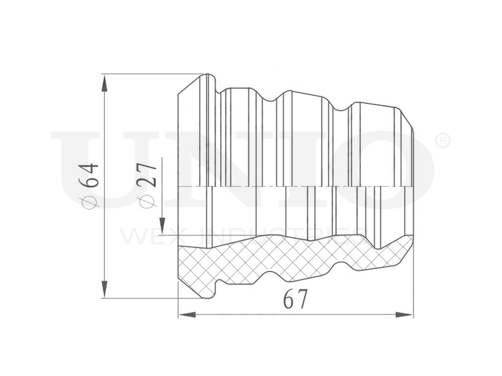 Отбойник переднего амортизатора UNIO DUC-40007