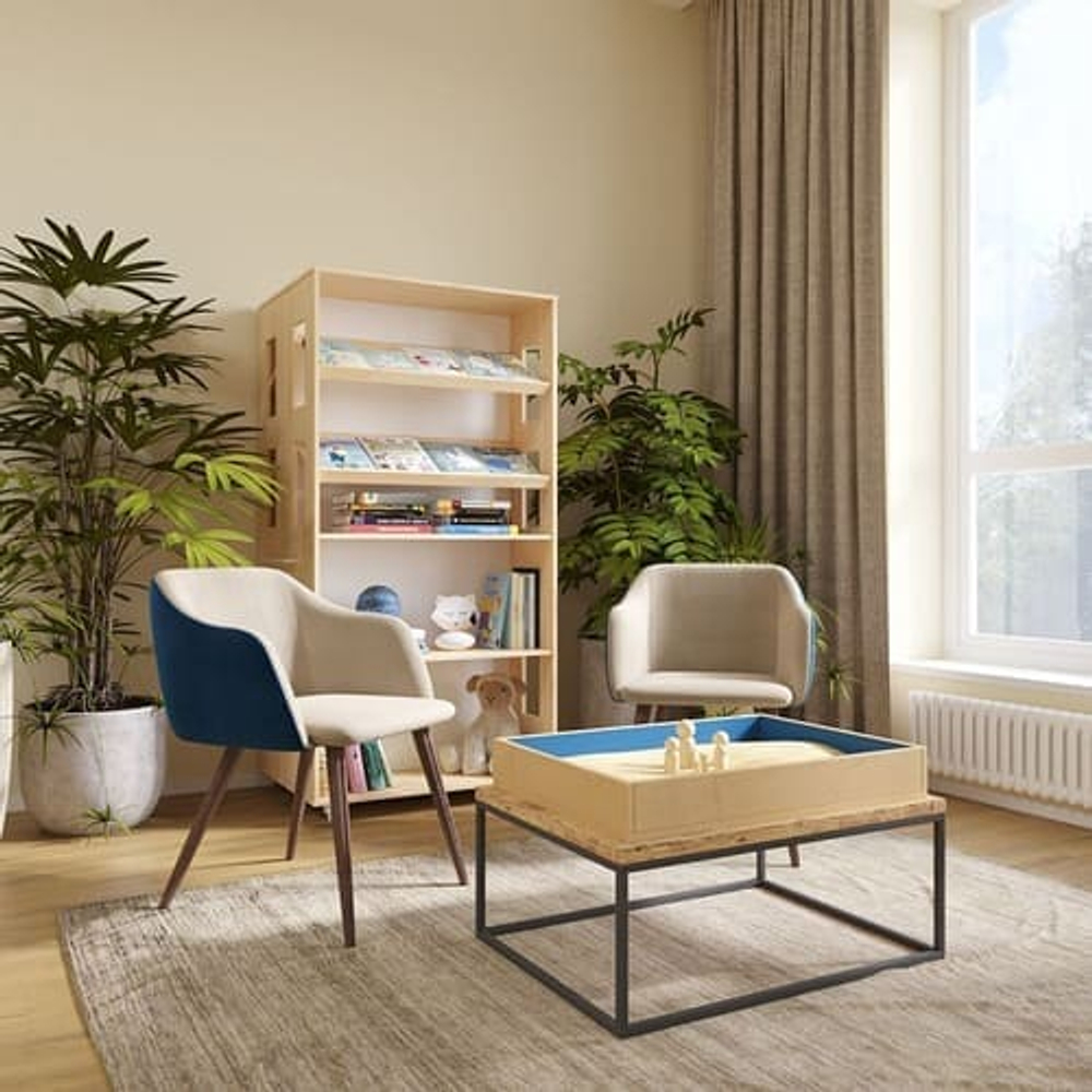 Книги и… Готовый кабинет психолога «Важная встреча» 🌿 Потому что разговор начинается не со слов — а с того, где можно сесть, вздохнуть и открыть книгу вместе