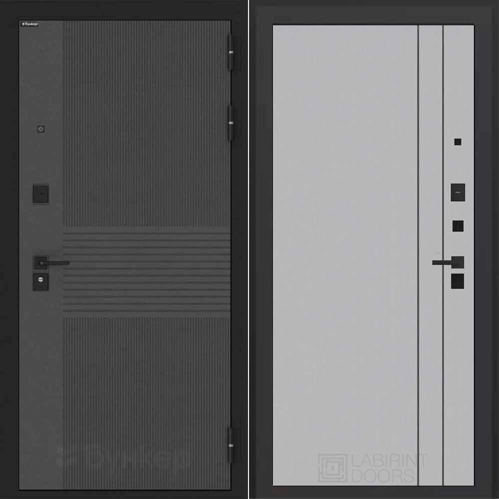 Входная дверь Бункер БН 05 - 10 Серый софт рельеф