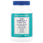 The Vitamin Shoppe, Рыбий жир с омега-3, 60 мягких таблеток
