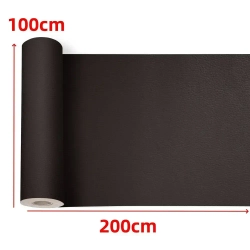 Пленка самоклеящаяся экокожа для мебели,100x200 см наклейка на диван,субсидия на ремонт,Заплатка для ремонта кожи,темно коричневый.