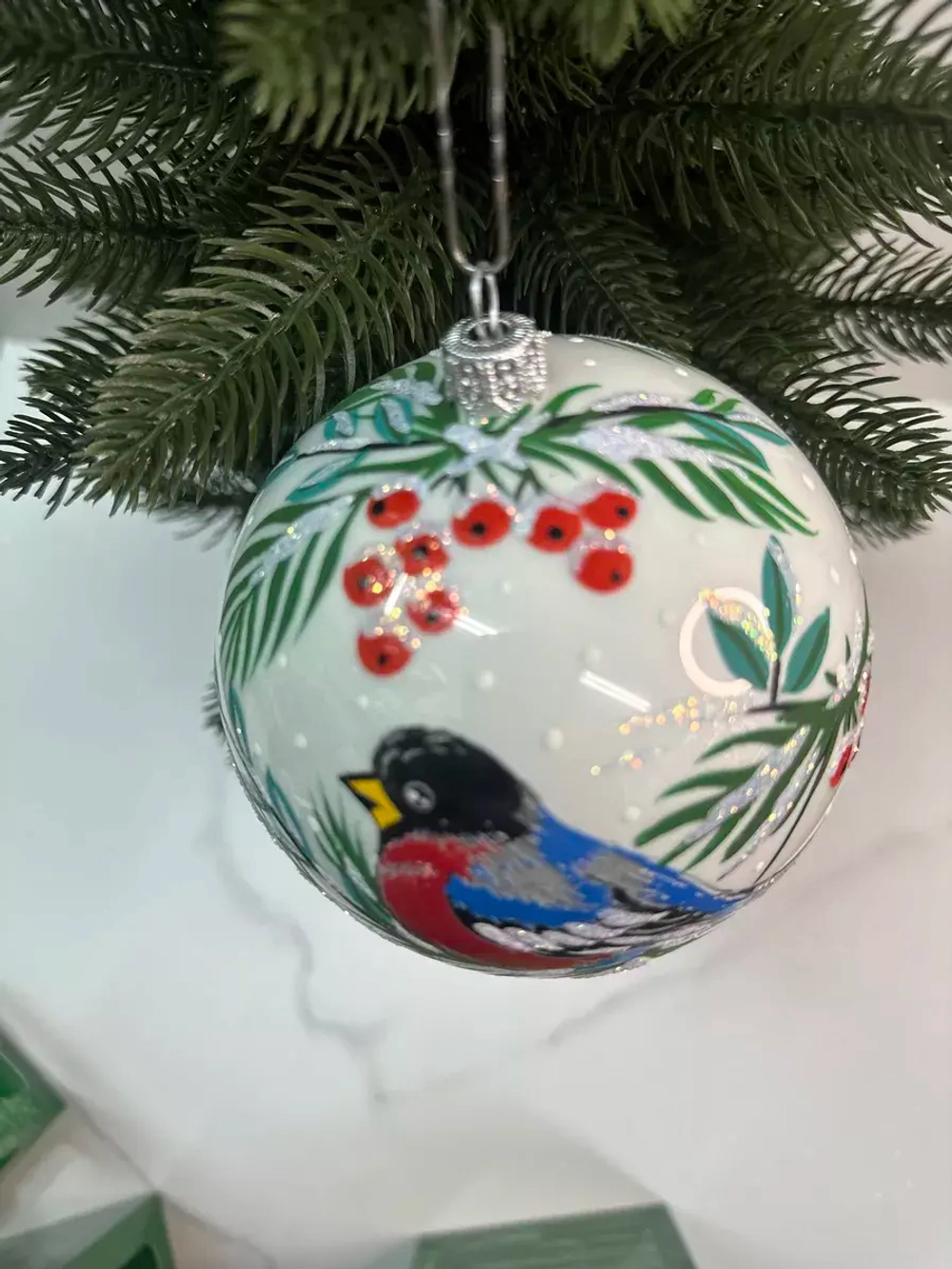 Елочный шар из стекла 115мм С1097