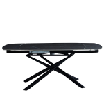 Стол керамический LA ALTA TORNADO Armani grey 120-180*85, каркас черный