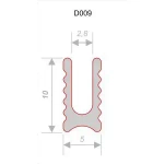 Разделительный профиль D009 анодированный черный