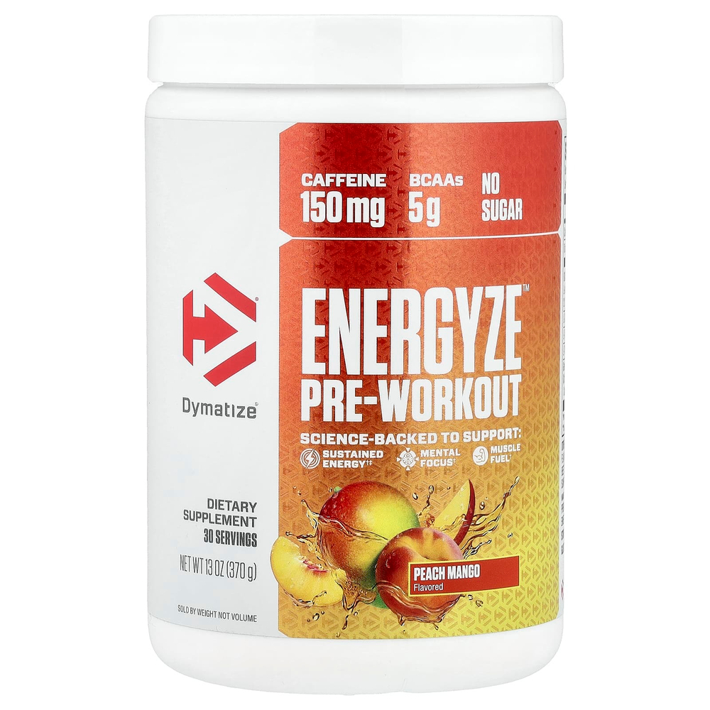 Dymatize, предтренировочный комплекс Energyze™, персик и манго, 370 г (13 унций)