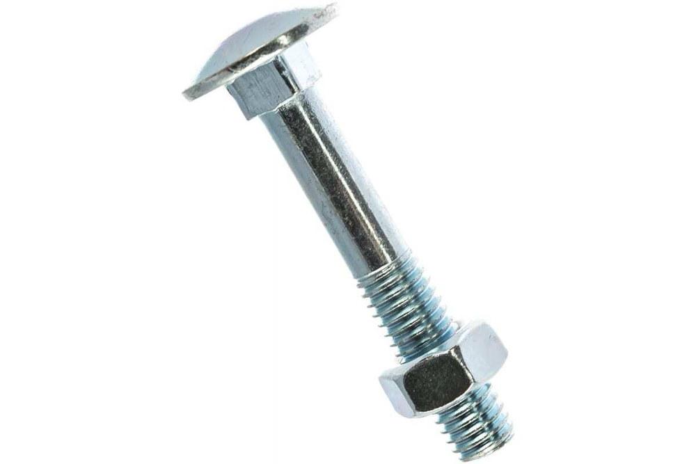 БОЛТ МЕБЕЛЬНЫЙ ELEMENT DIN603 С ГАЙКОЙ ОЦИНК 8Х50 4ШТ 2138