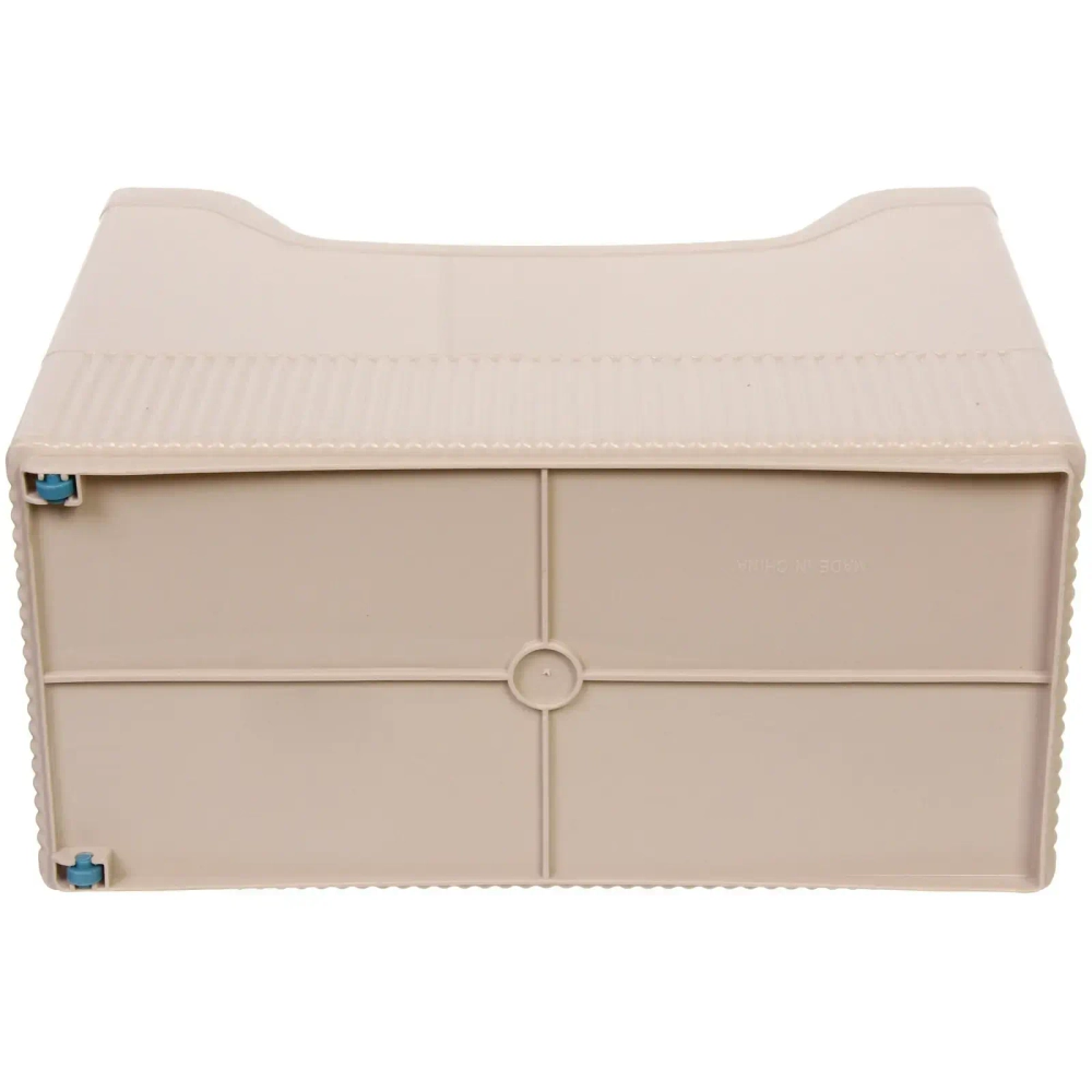 Органайзер - лоток для хранения на колесиках «ИДЕАДОМА», цвет бежевый, 33.6*17.2*25.2см