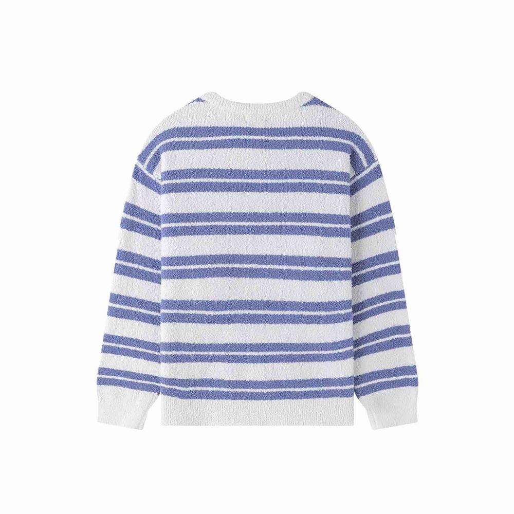 Свитер Ymkashix Soft Strips белый/голубой