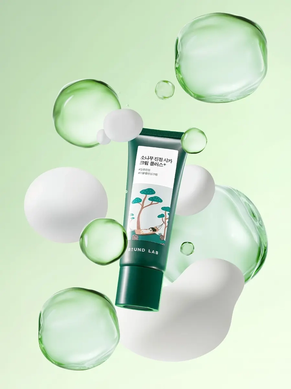 Round Lab Восстанавливающий крем с сосной и центеллой: против воспалений и постакне Pine Calming Cica Cream Plus 60 мл