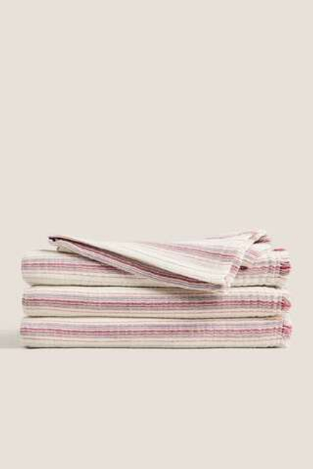 ZARA HOME ХЛОПЧАТОБУМАЖНАЯ МУСЛИНОВАЯ СКАТЕРТЬ,  СИНИЙ