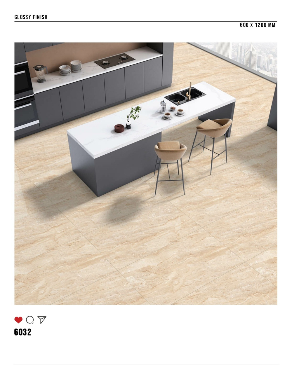 Керамогранит glossy №1 60х120, 6032