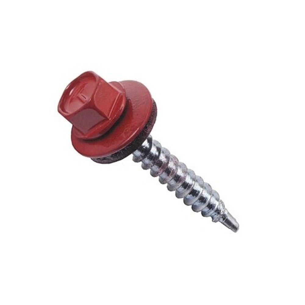 Саморез кровельный // сверло // 4,8х35 мм // винно-красный