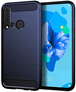 Чехол для Huawei P20 Lite 2019 (Nova 5i) цвет Blue (синий), серия Carbon от Caseport