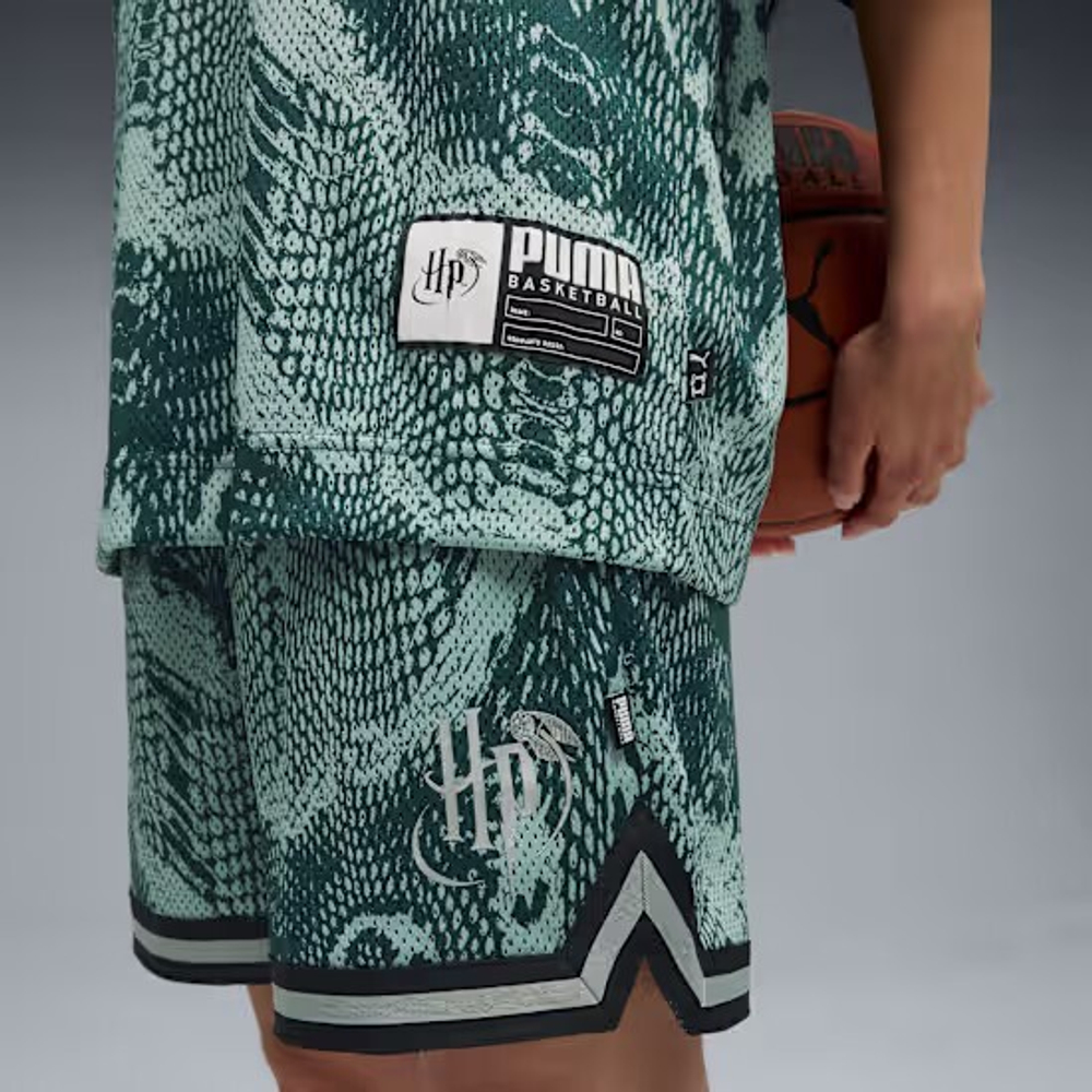 PUMA HOOPS X HARRY POTTER ШОРТЫ, ЗЕЛЕНЫЙ
