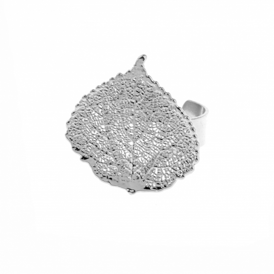 Кольцо с листьями Ester Bijoux Осина LF30R- S BW