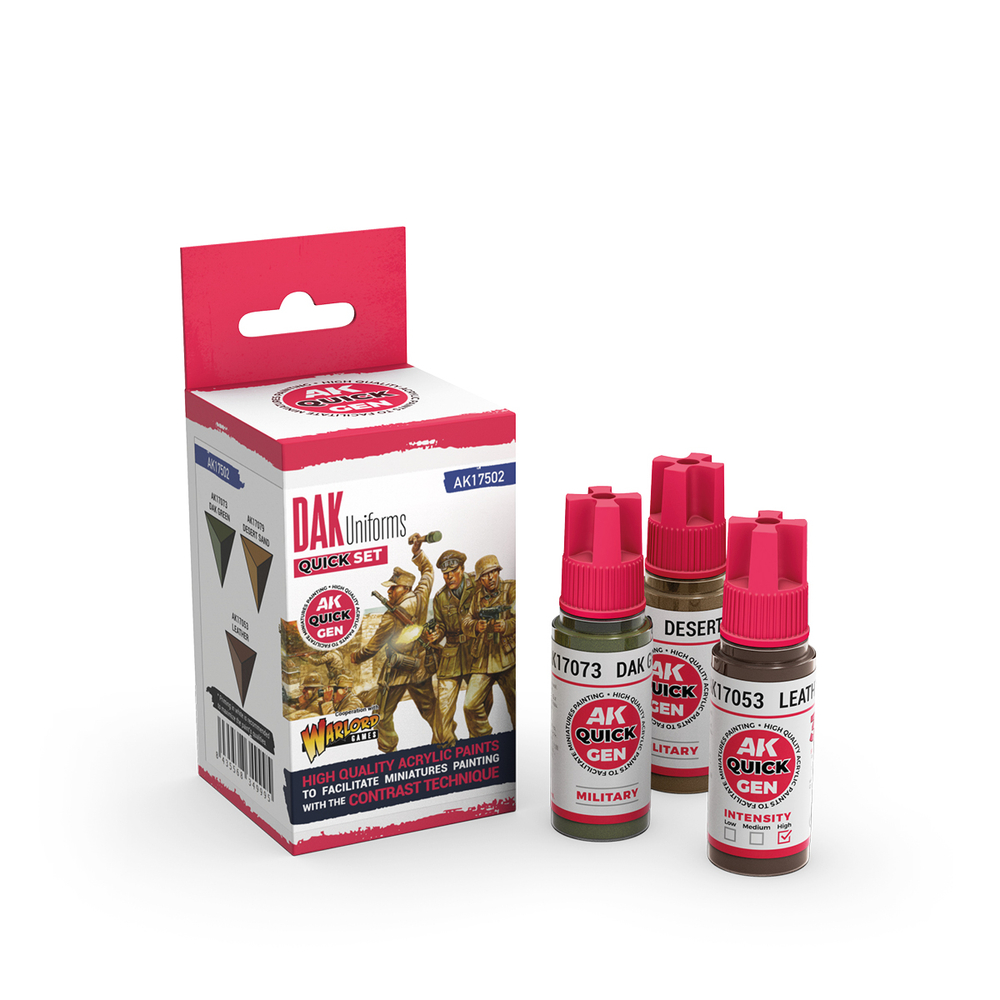 Набор акриловых красок AK Interactive - German DAK Uniforms - QUICK GEN Set