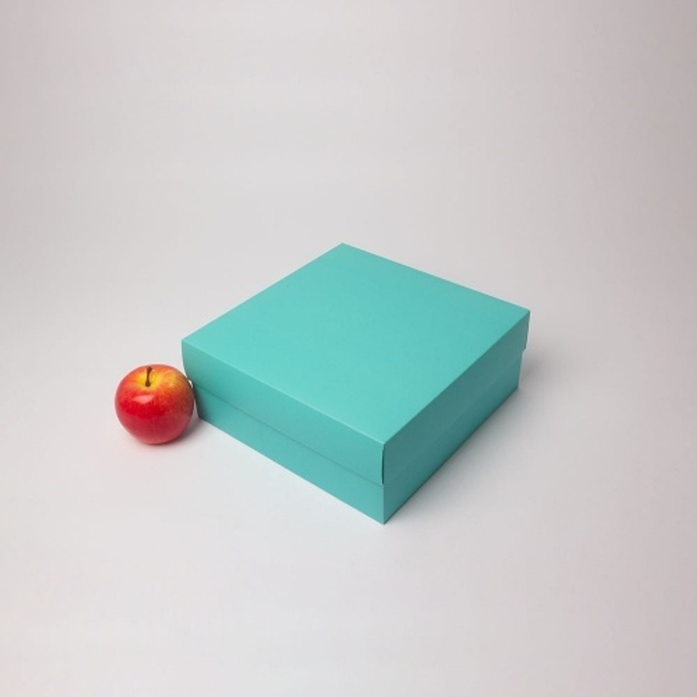 Коробка крышка-дно 25x10x25, тиффани, картон