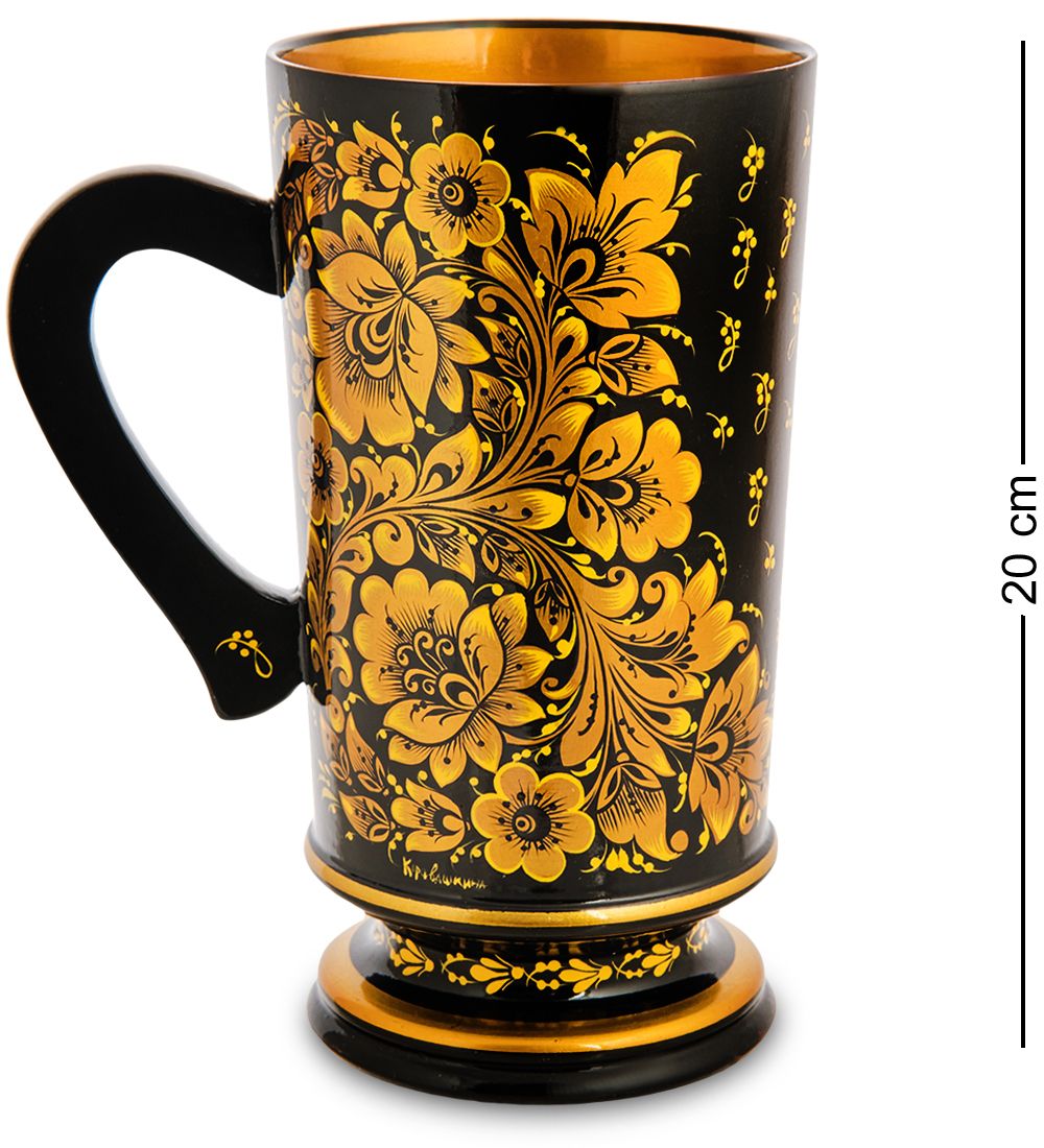 Народные промыслы ХЛ-034/2 Кружка «Трапезная» 200х100 (Хохлома)