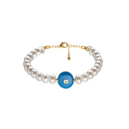 Браслет из Майорки с бусиной M&M, gold