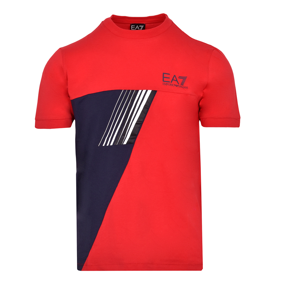 Футболка мужская теннисная EA7 Man Jersey T-Shirt - racing red