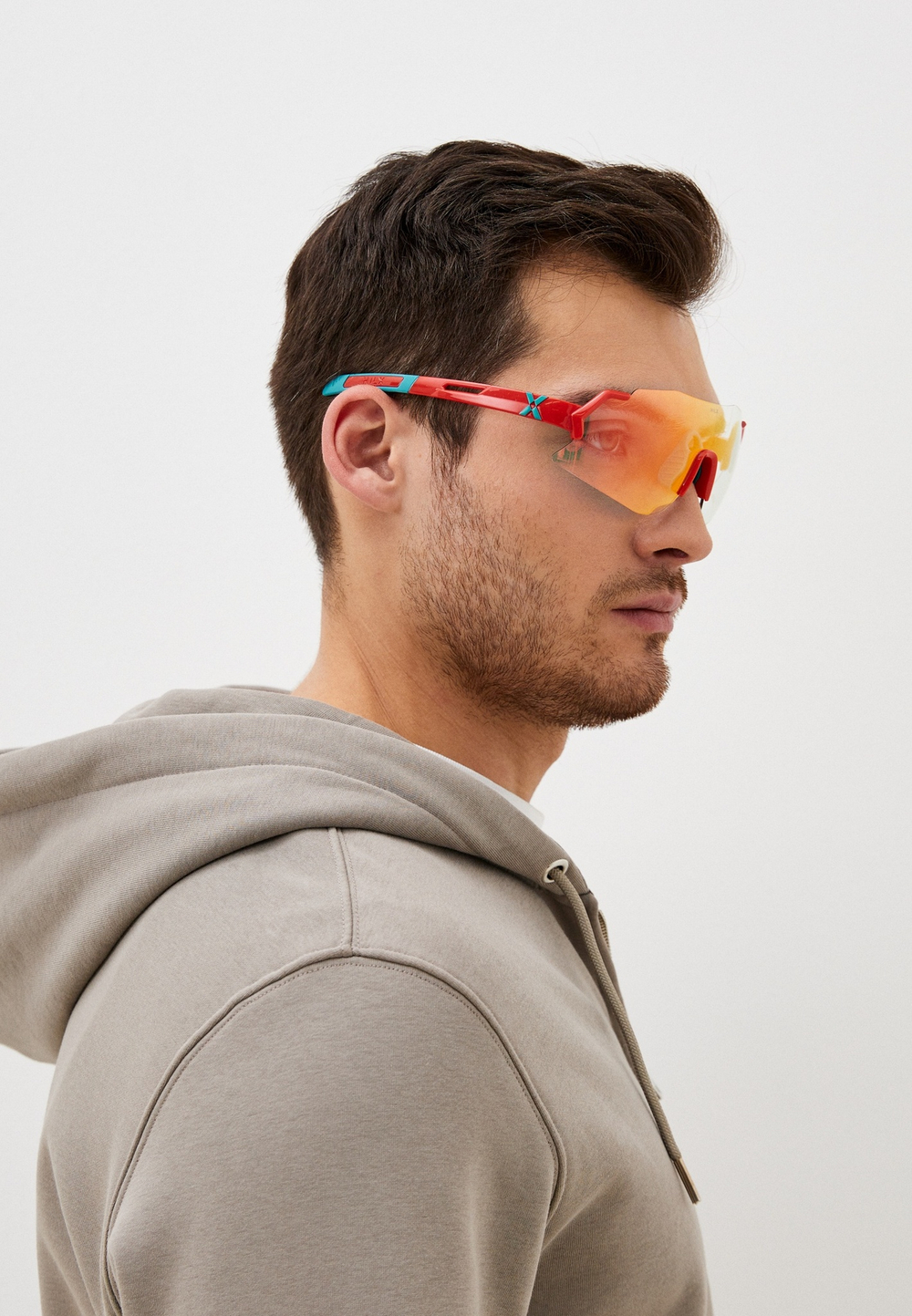 Спортивные очки с диоптриями HILX Savage 2.0 Shiny Red Blue / Trail Lens